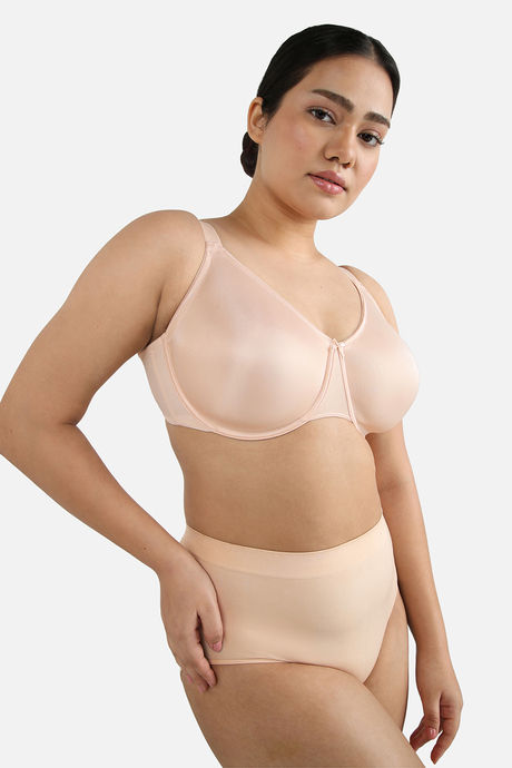 Buy Wacoal Single Layered Wired Full Coverage Minimiser Bra - Cream Tan